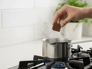 Step 1: Boil cube with water