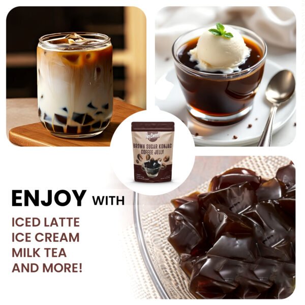 Brown Sugar Konjac COFFEE JELLY – Vegan, Gluten-Free, Dye-Free, Halal | Shelf-Stable 8-Cube Pack (Makes 40oz+) | Perfect for Drinks & Desserts - Image 4