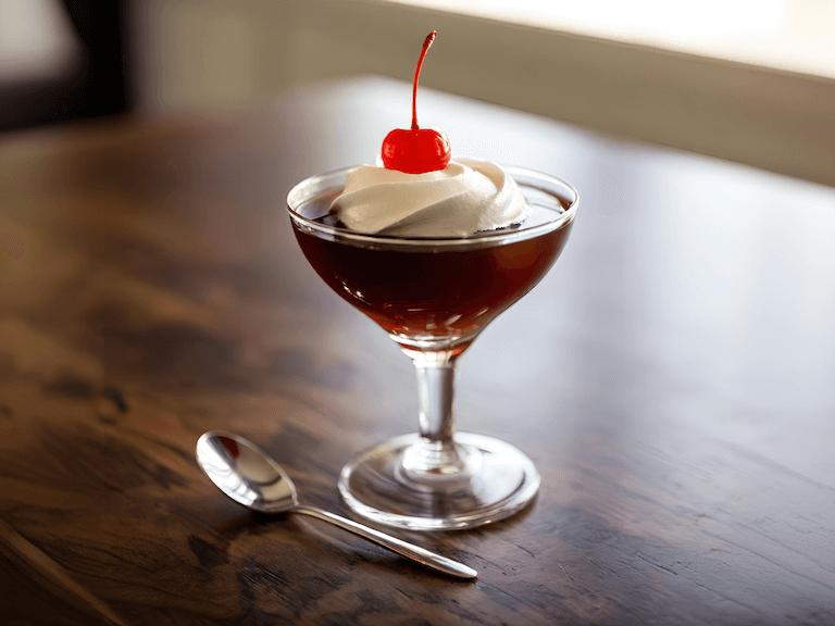 How to Make Delicious Coffee Jelly: A Simple and Refreshing Treat 1 HeySweet Brown Sugar Konjac Coffee Jelly with cream and cherry